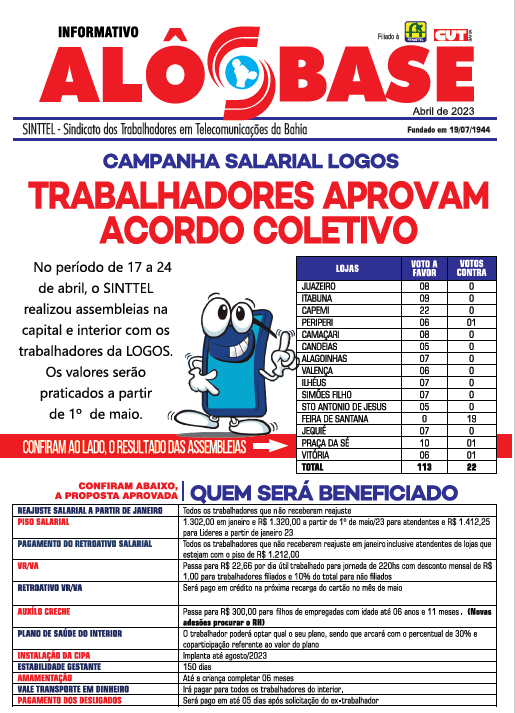 INFORMATIVO LOGOS: Trabalhadores aprovam acordo coletivo 